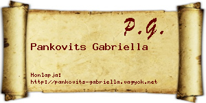 Pankovits Gabriella névjegykártya