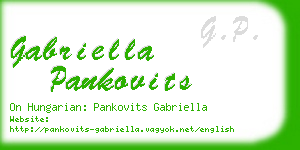 gabriella pankovits business card